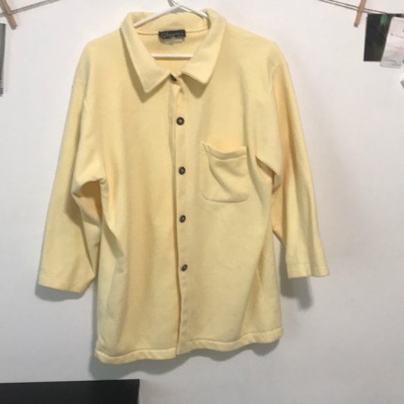 Pastel yellow collard cardigan - Picture 1 of 3